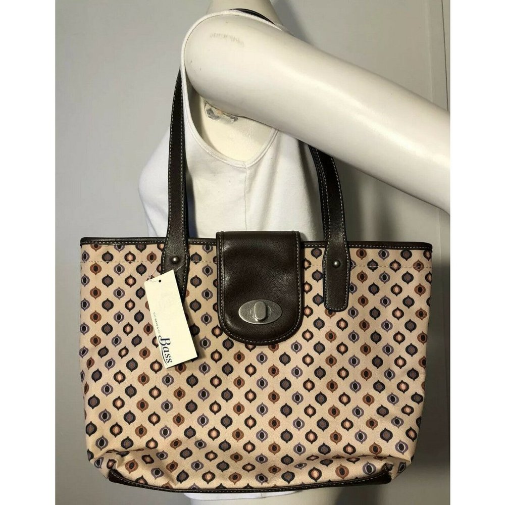 G H Bass New Purse Handbag Satchel Khaki Foulard